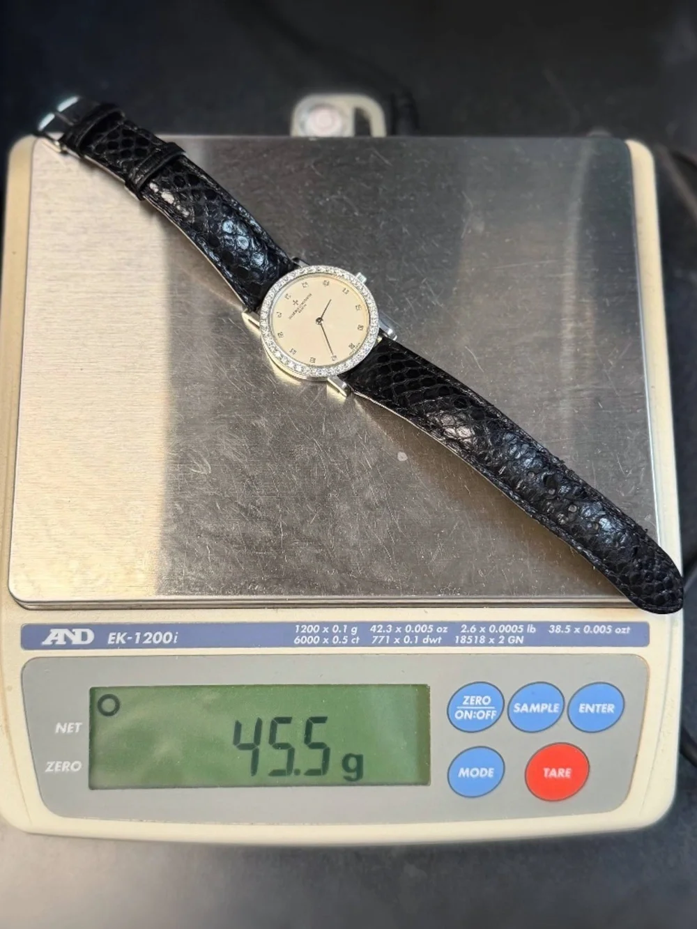 Vintage Vacheron Constantin Geneve  31540 18K White Gold Factory Diamond Watch